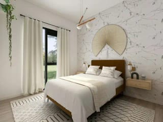 łóżko z białą pościelą